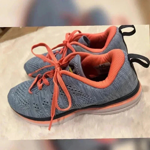 Apl Techloom Glacier Blue and Coral Sneakers - Picture 4 of 8